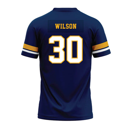 West Virginia - NCAA Football : Chase Wilson - Blue Premium Football Jersey-1