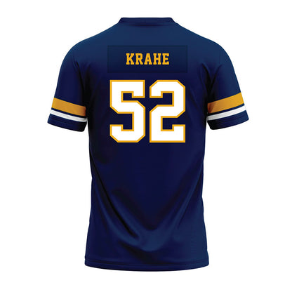 West Virginia - NCAA Football : Nick Krahe - Blue Premium Football Jersey-1