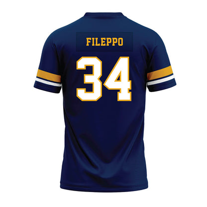 West Virginia - NCAA Football : Chris Fileppo - Blue Premium Football Jersey-1