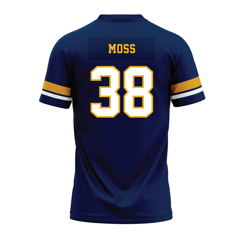 West Virginia - NCAA Football : Macguire Moss - Blue Premium Football Jersey-1