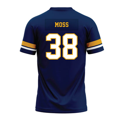 West Virginia - NCAA Football : Macguire Moss - Blue Premium Football Jersey-1