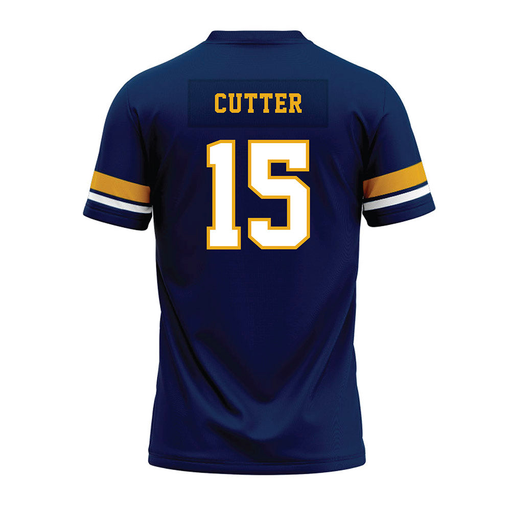 West Virginia - NCAA Football : Ben Cutter - Blue Premium Football Jersey-1