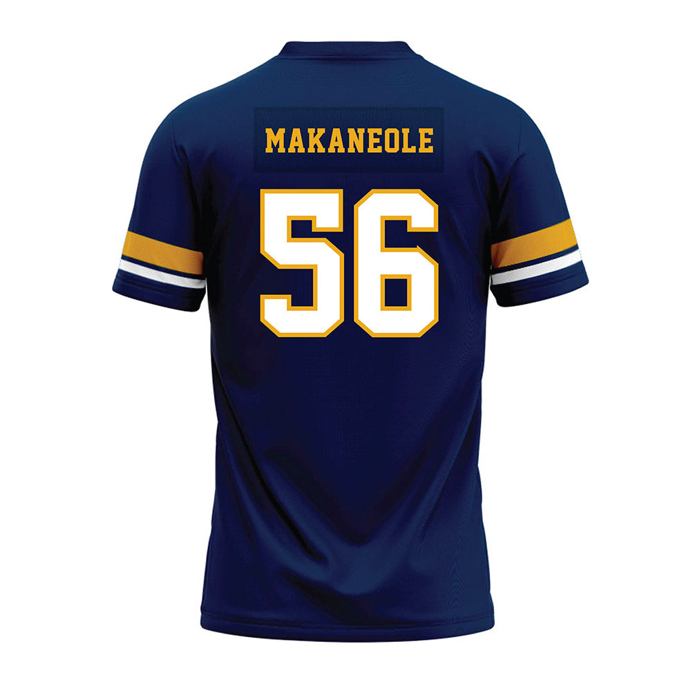 West Virginia - NCAA Football : Kimo Makaneole - Blue Premium Football Jersey-1