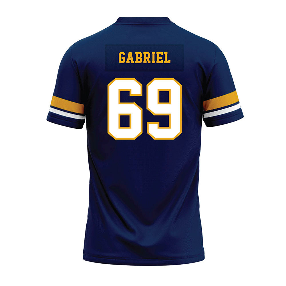 West Virginia - NCAA Football : Nathanael Gabriel - Blue Premium Football Jersey-1