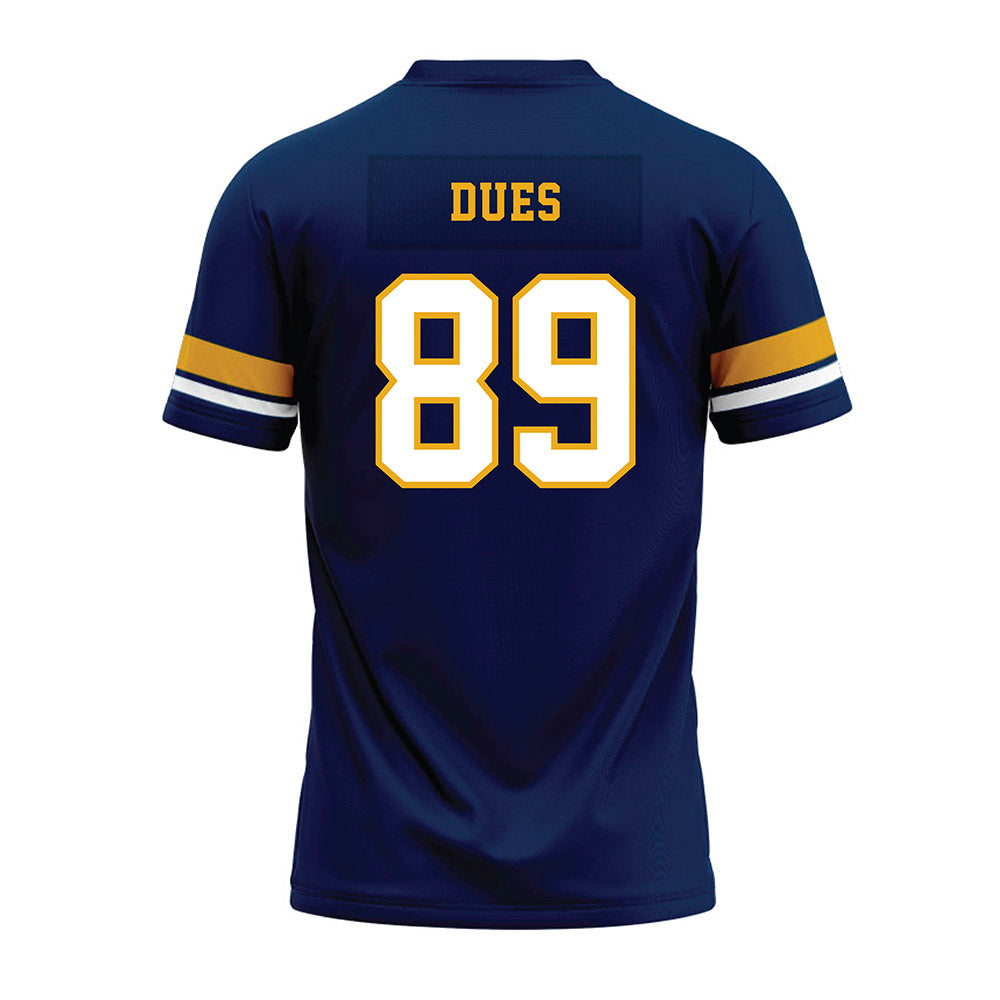 West Virginia - NCAA Football : Tyshawn Dues - Blue Premium Football Jersey-1