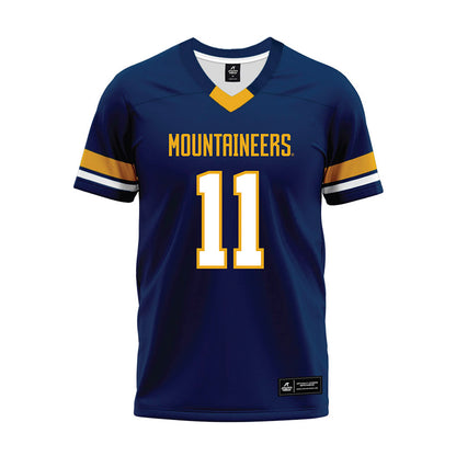 West Virginia - NCAA Football : William Davis - Blue Premium Football Jersey-0