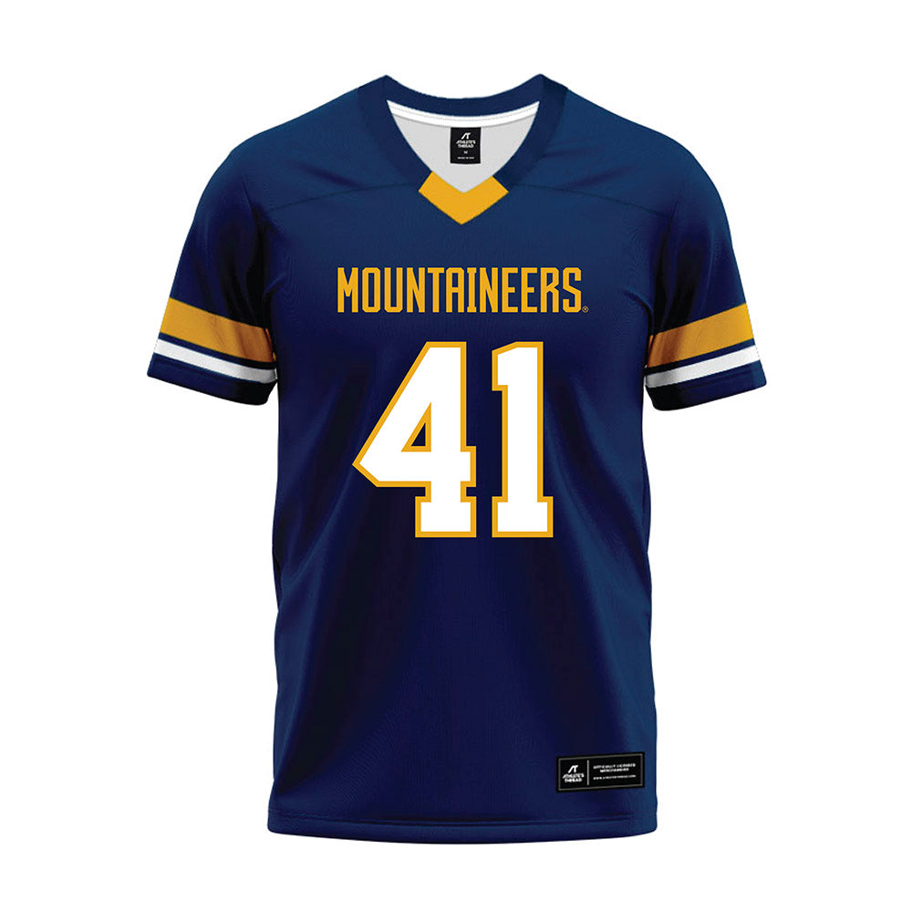 West Virginia - NCAA Football : Oliver Straw - Blue Premium Football Jersey-0