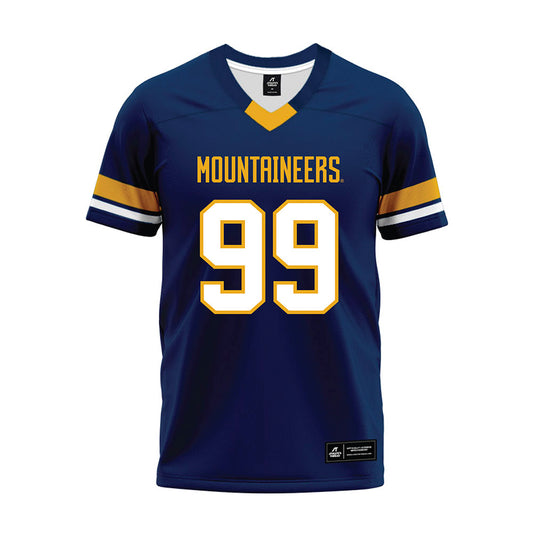 West Virginia - NCAA Football : Hammond Russell IV - Blue Premium Football Jersey-0