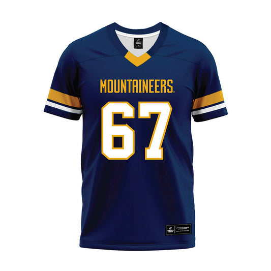 West Virginia - NCAA Football : Landen Livingston - Blue Premium Football Jersey-0