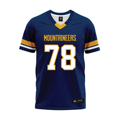 West Virginia - NCAA Football : Xavier Bausley - Blue Premium Football Jersey-0