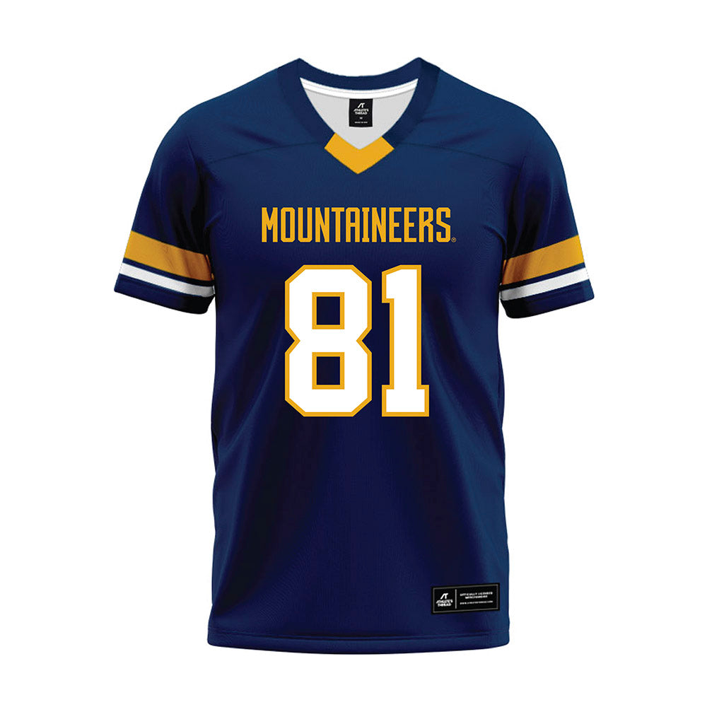 West Virginia - NCAA Football : Jacob Barrick - Blue Premium Football Jersey-0