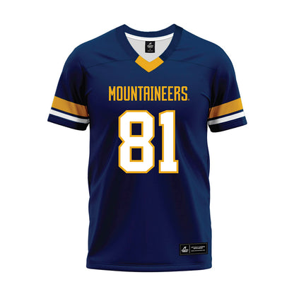 West Virginia - NCAA Football : Jacob Barrick - Blue Premium Football Jersey-0