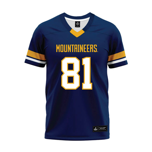 West Virginia - NCAA Football : Jacob Barrick - Blue Premium Football Jersey-0