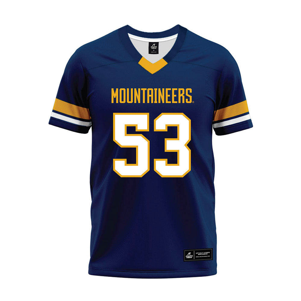 West Virginia - NCAA Football : Kaden Seller - Blue Premium Football Jersey-0