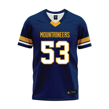 West Virginia - NCAA Football : Kaden Seller - Blue Premium Football Jersey-0