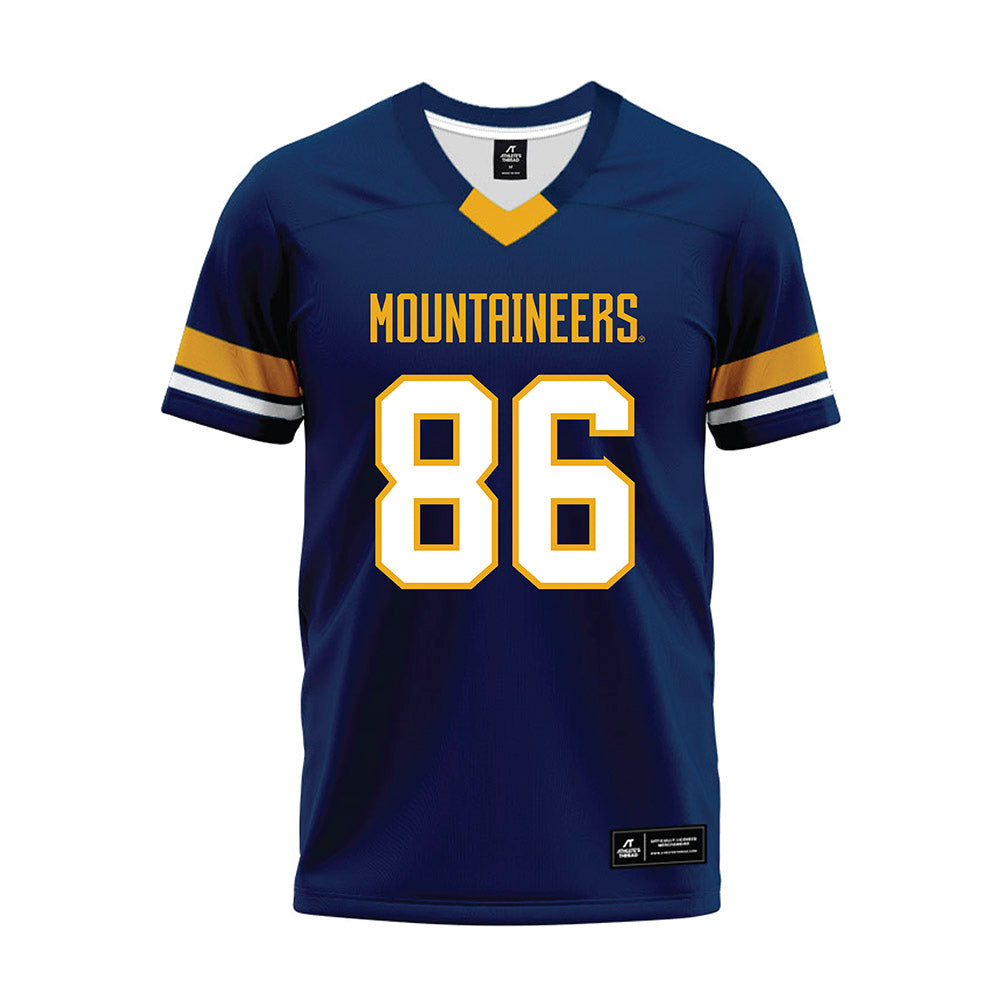 West Virginia - NCAA Football : Cyrus Traugh - Blue Premium Football Jersey-0