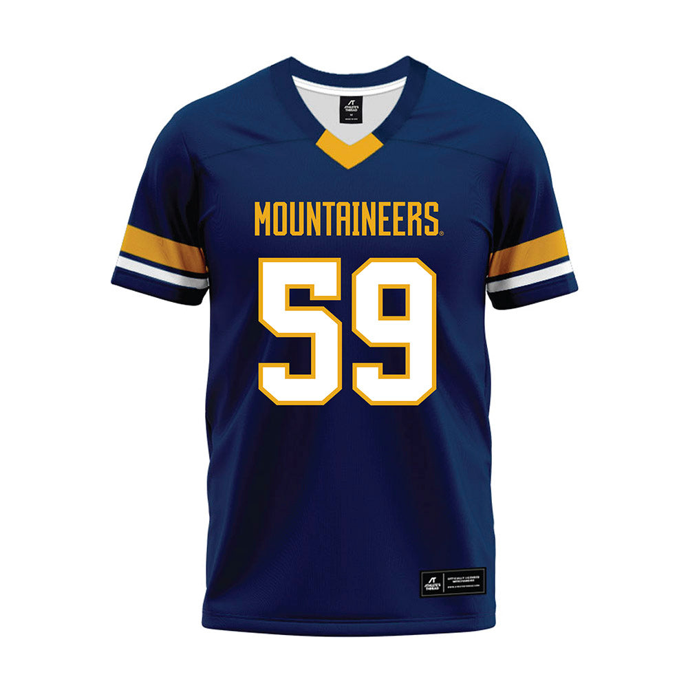 West Virginia - NCAA Football : Jackson Biser - Blue Premium Football Jersey-0