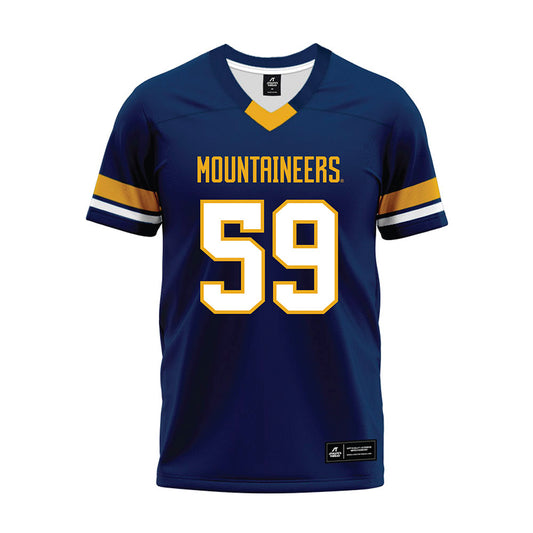 West Virginia - NCAA Football : Jackson Biser - Blue Premium Football Jersey-0