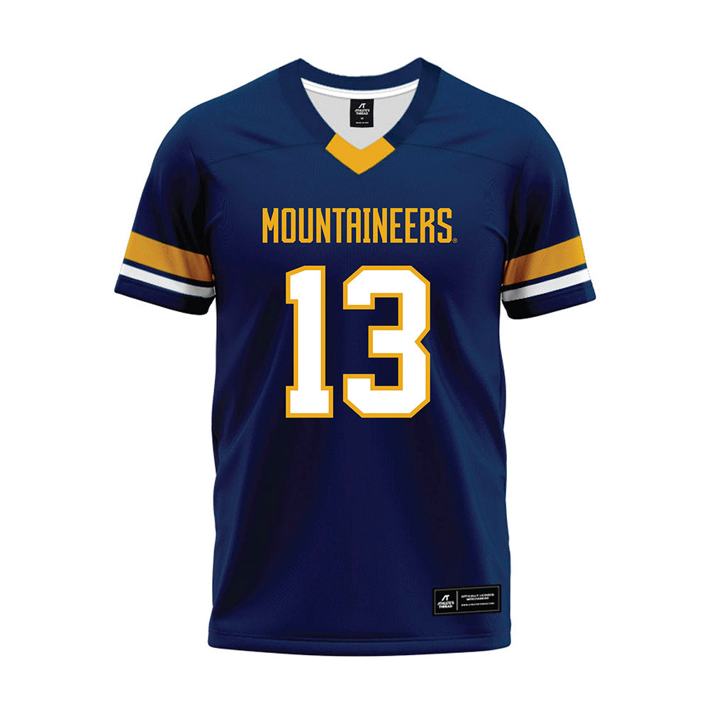 West Virginia - NCAA Football : Jaylen Henderson - Blue Premium Football Jersey-0
