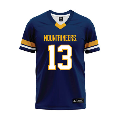 West Virginia - NCAA Football : Jaylen Henderson - Blue Premium Football Jersey-0