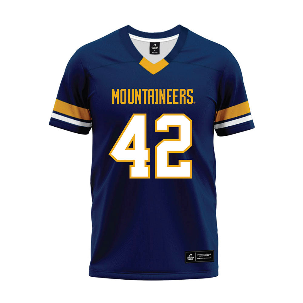 West Virginia - NCAA Football : RJ Kocan - Blue Premium Football Jersey-0