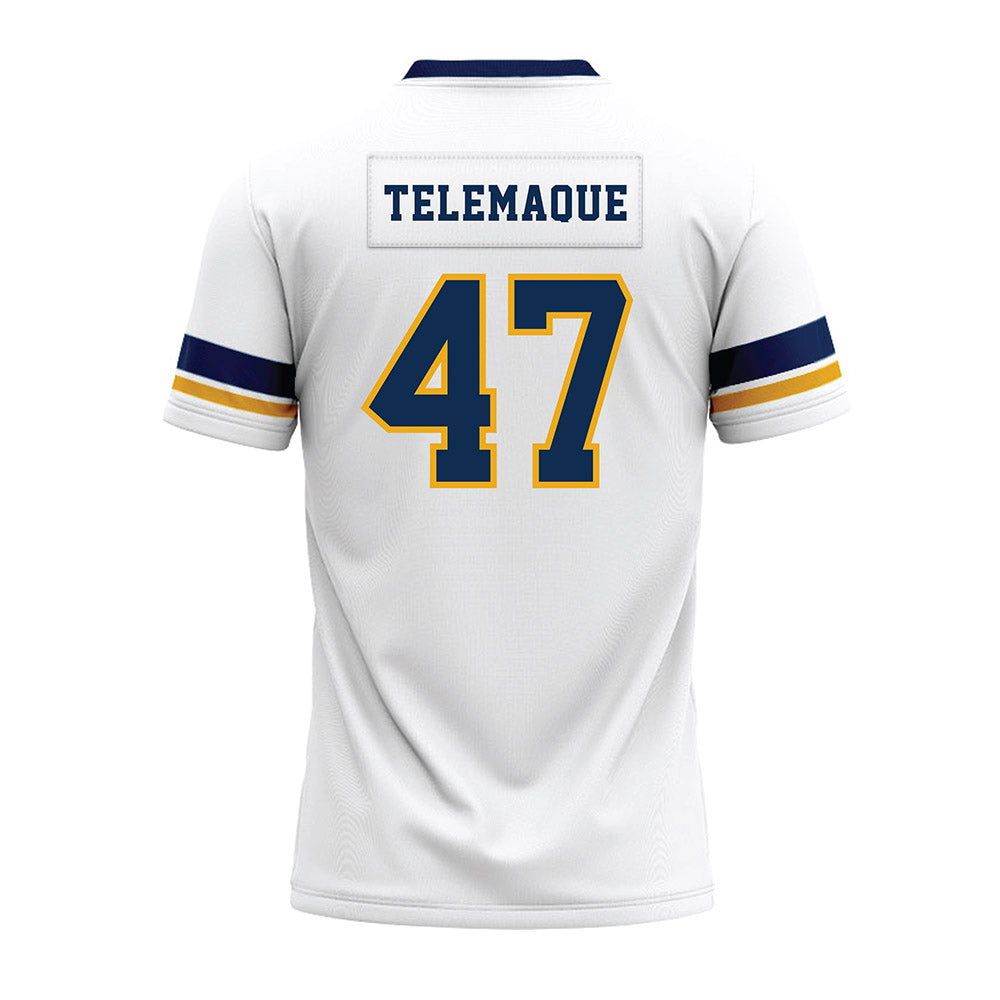 West Virginia - NCAA Football : Wilnerson Telemaque - White Premium Football Jersey-1