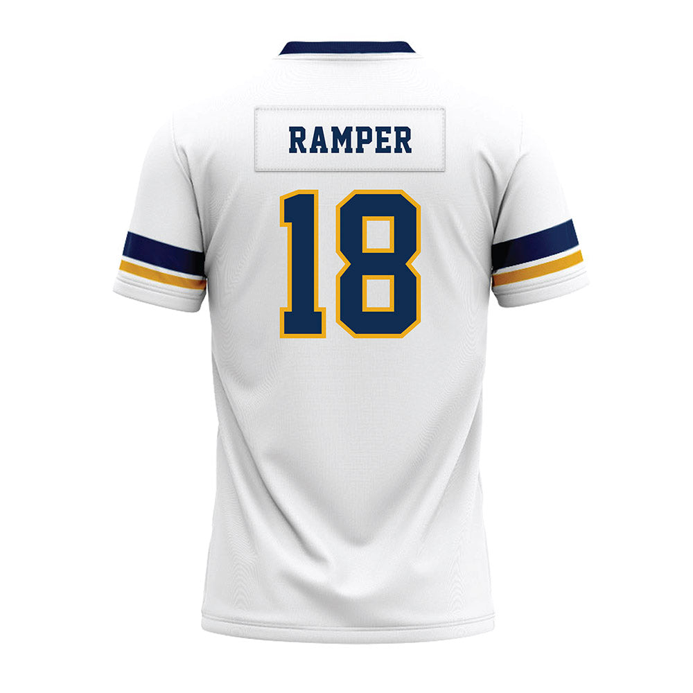 West Virginia - NCAA Football : Logan Ramper - White Premium Football Jersey-1
