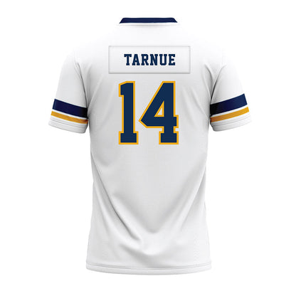 West Virginia - NCAA Football : Kekoura Tarnue - White Premium Football Jersey-1