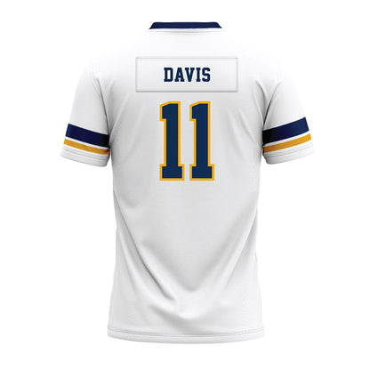 West Virginia - NCAA Football : William Davis - White Premium Football Jersey-1