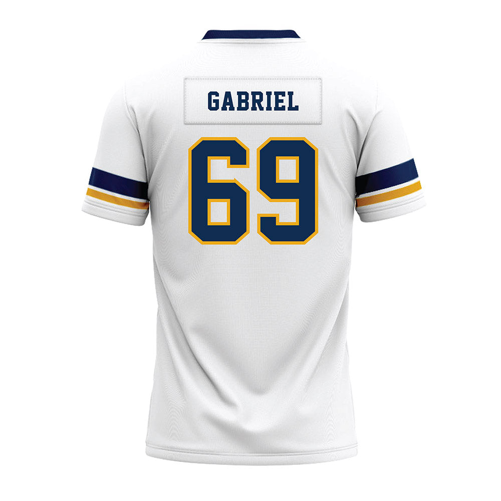 West Virginia - NCAA Football : Nathanael Gabriel - White Premium Football Jersey-1