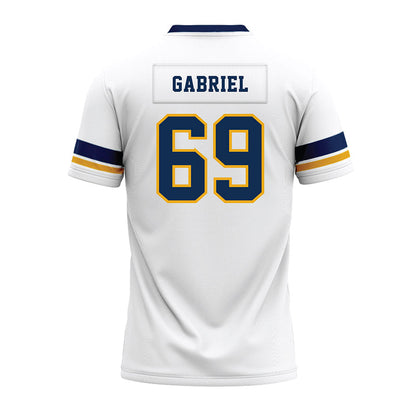 West Virginia - NCAA Football : Nathanael Gabriel - White Premium Football Jersey-1