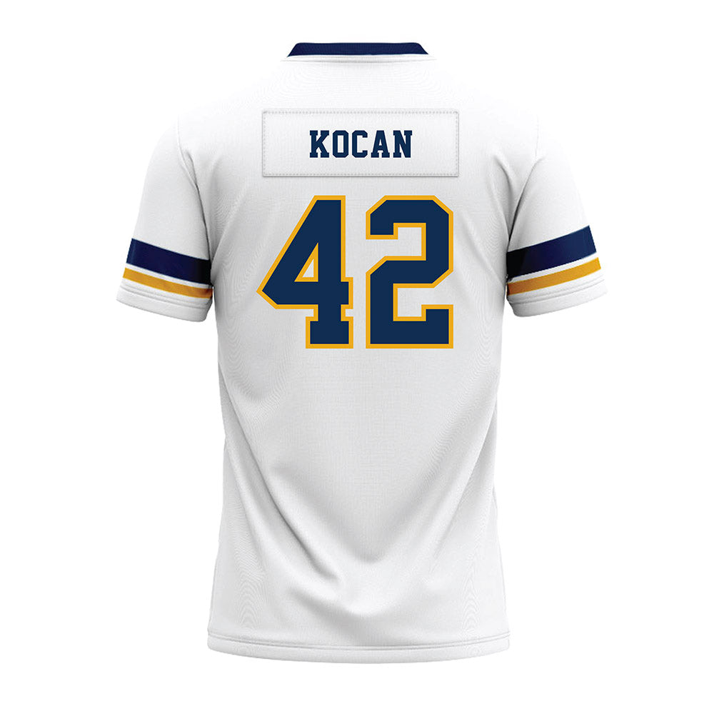 West Virginia - NCAA Football : RJ Kocan - White Premium Football Jersey-1