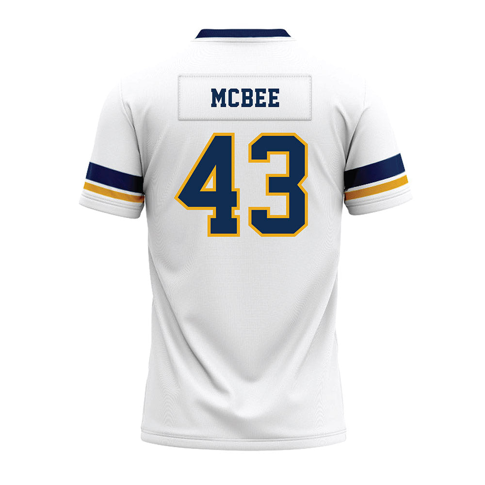 West Virginia - NCAA Football : Colin McBee - White Premium Football Jersey-1