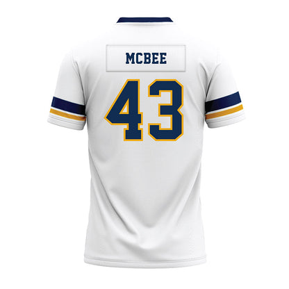 West Virginia - NCAA Football : Colin McBee - White Premium Football Jersey-1