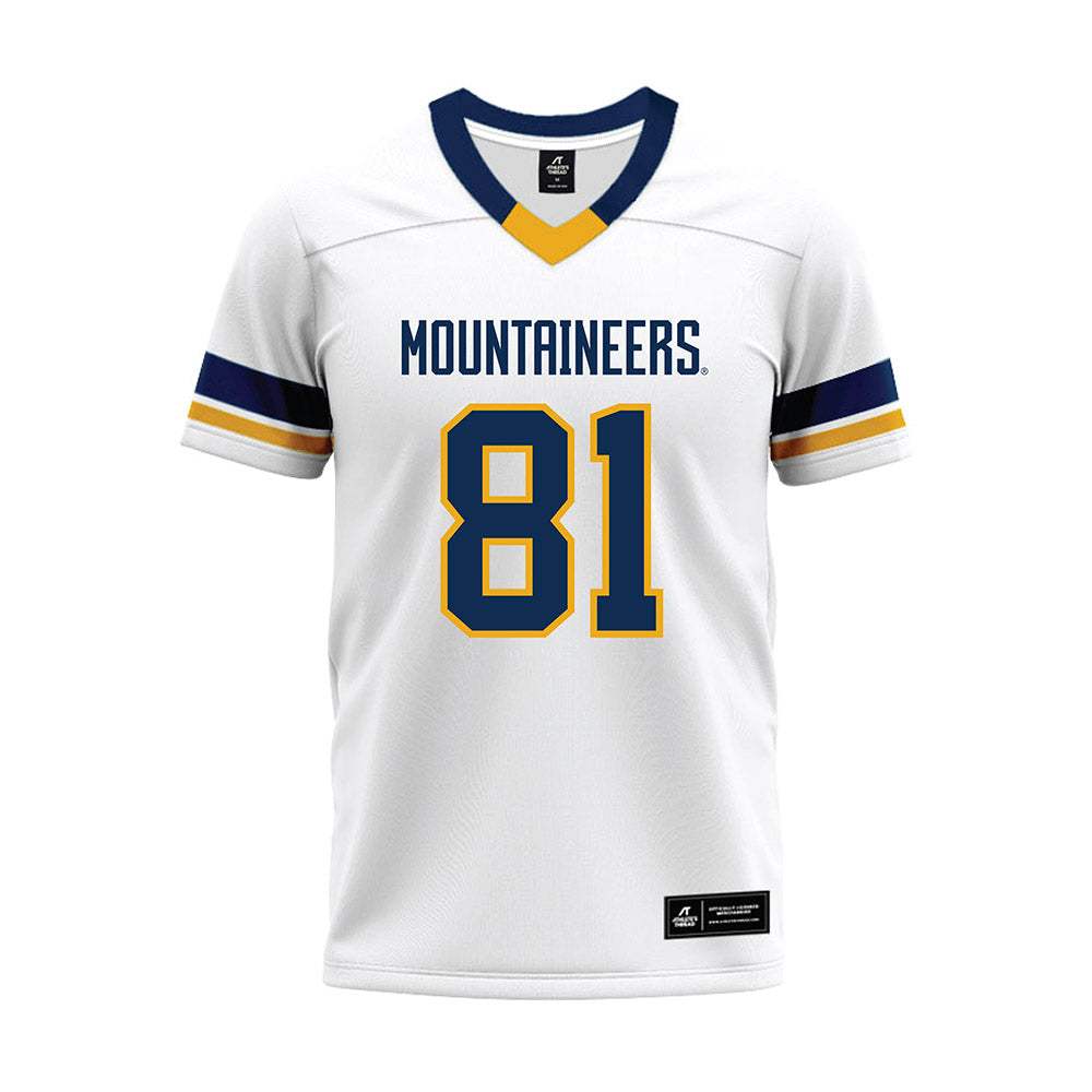 West Virginia - NCAA Football : Jacob Barrick - White Premium Football Jersey-0