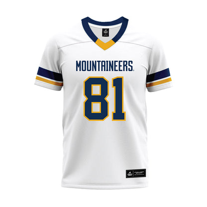 West Virginia - NCAA Football : Jacob Barrick - White Premium Football Jersey-0
