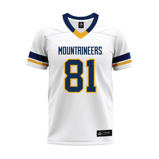 West Virginia - NCAA Football : Jacob Barrick - White Premium Football Jersey-0