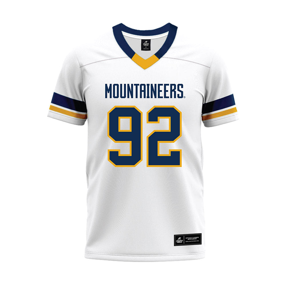 West Virginia - NCAA Football : Asani Redwood - White Premium Football Jersey-0