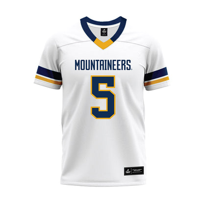 West Virginia - NCAA Football : Fred Perry - White Premium Football Jersey-0