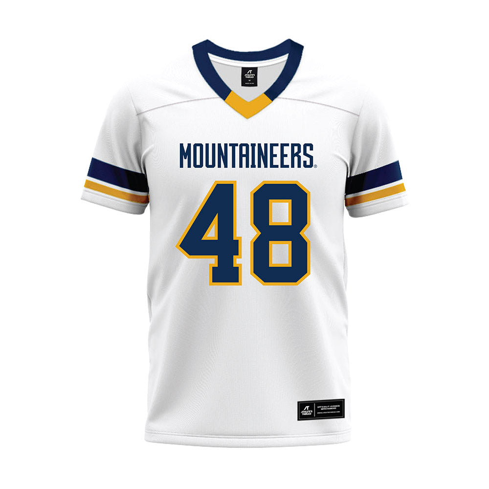 West Virginia - NCAA Football : Nate Flower - White Premium Football Jersey-0