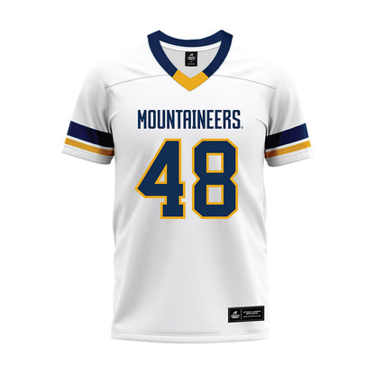West Virginia - NCAA Football : Nate Flower - White Premium Football Jersey-0