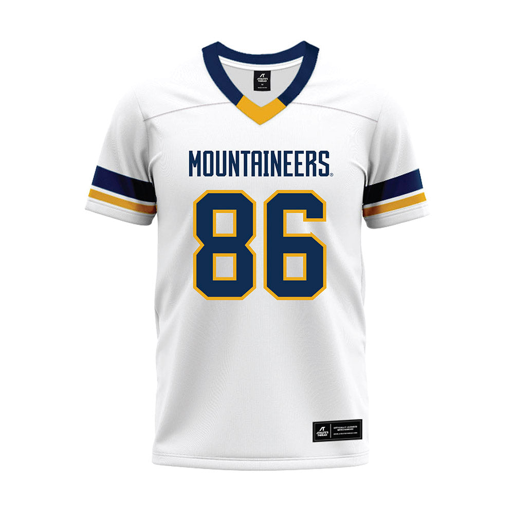 West Virginia - NCAA Football : Cyrus Traugh - White Premium Football Jersey-0
