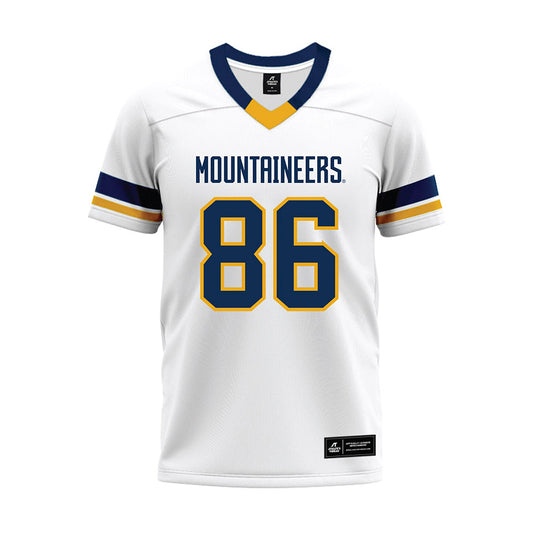 West Virginia - NCAA Football : Cyrus Traugh - White Premium Football Jersey-0