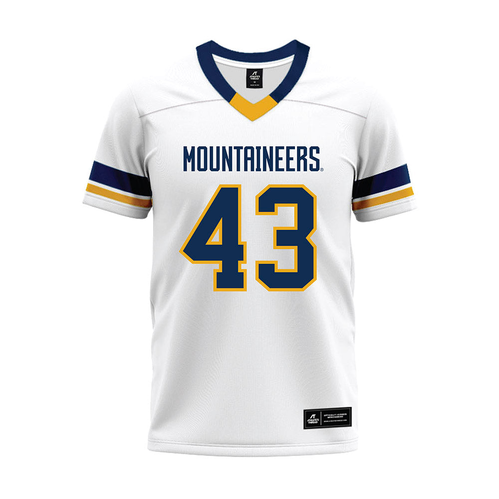 West Virginia - NCAA Football : Colin McBee - White Premium Football Jersey-0