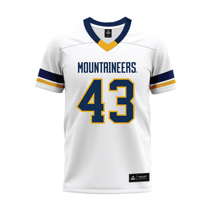 West Virginia - NCAA Football : Colin McBee - White Premium Football Jersey-0