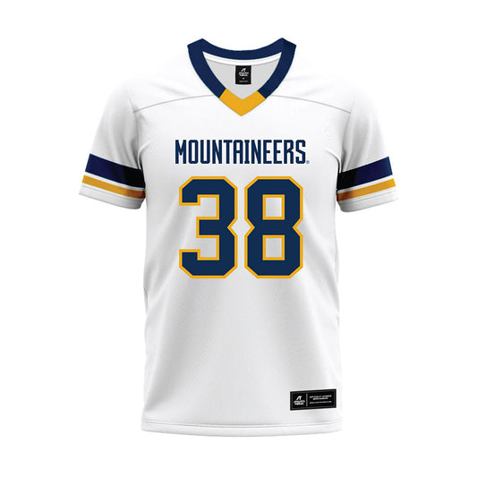 West Virginia - NCAA Football : Macguire Moss - White Premium Football Jersey-0