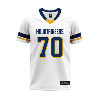 West Virginia - NCAA Football : Griffin Fogle - White Premium Football Jersey-0