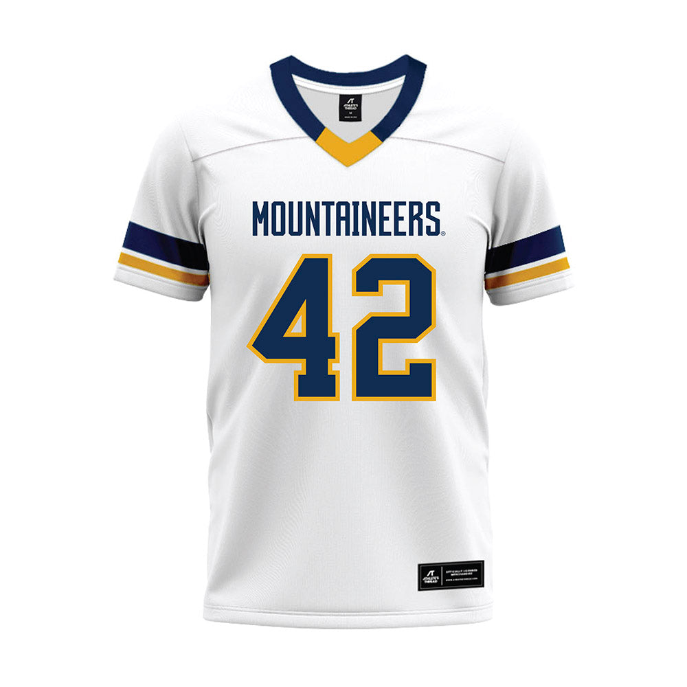 West Virginia - NCAA Football : RJ Kocan - White Premium Football Jersey-0