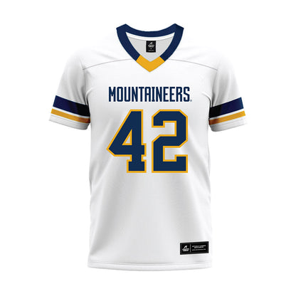 West Virginia - NCAA Football : RJ Kocan - White Premium Football Jersey-0