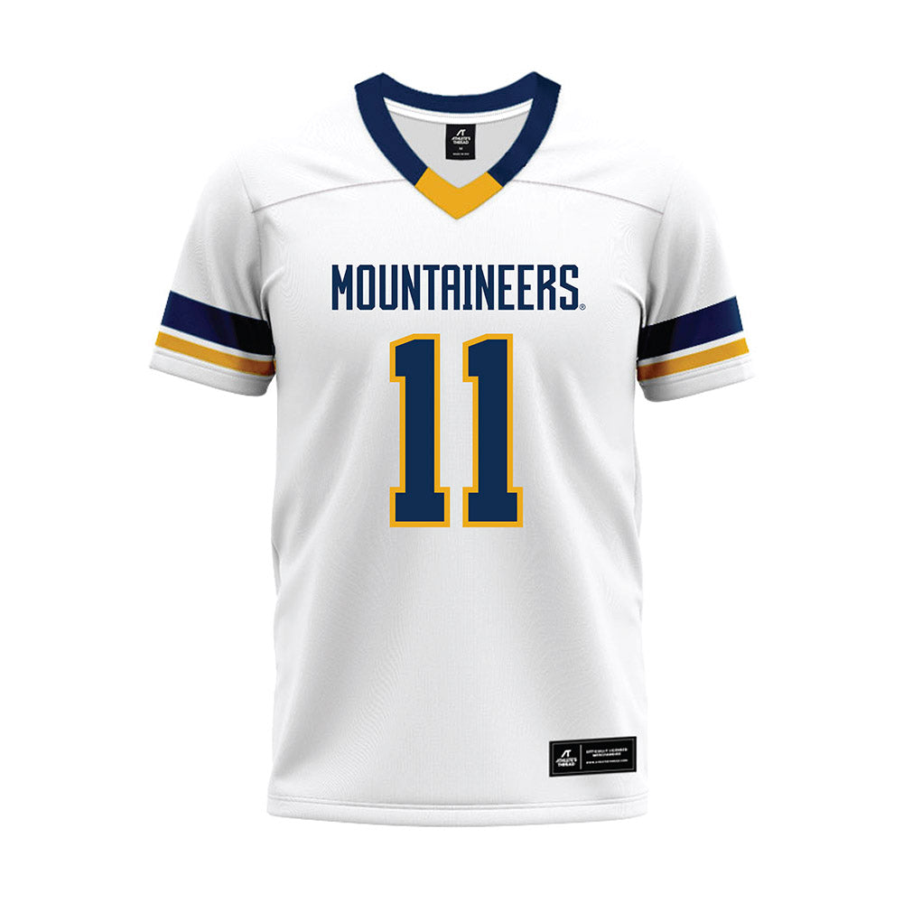West Virginia - NCAA Football : William Davis - White Premium Football Jersey-0